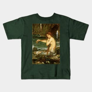 A Mermaid by John William Waterhouse Kids T-Shirt